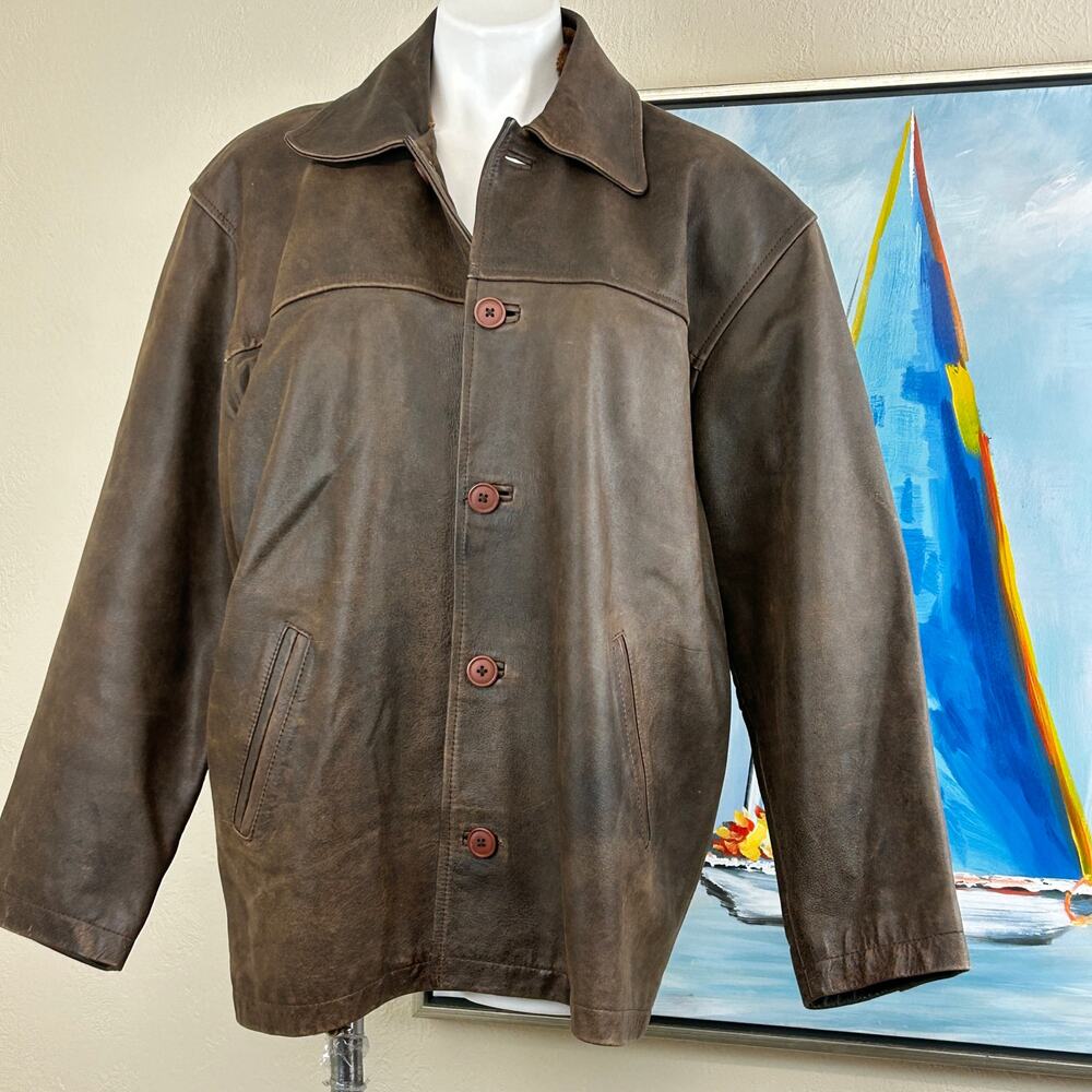 Renzo Costa Men’s Leather Jacket XXL